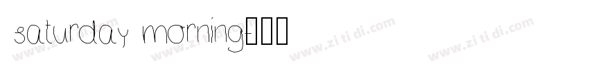 saturday morning字体转换
